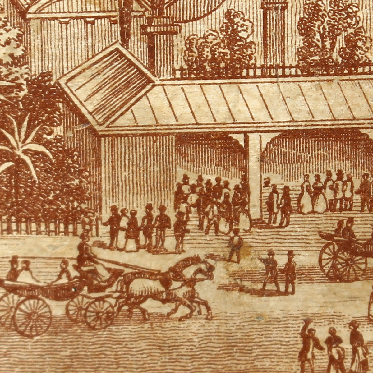 Antique Packaging & British History - a Victorian square shaped pictorial souvenir cardboard box