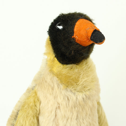 Toys & Juvenalia - a mid 20th century novelty mohair Penguin, black and white plastic eyes, orange and black felt beak, orange felt feet, 32cm high