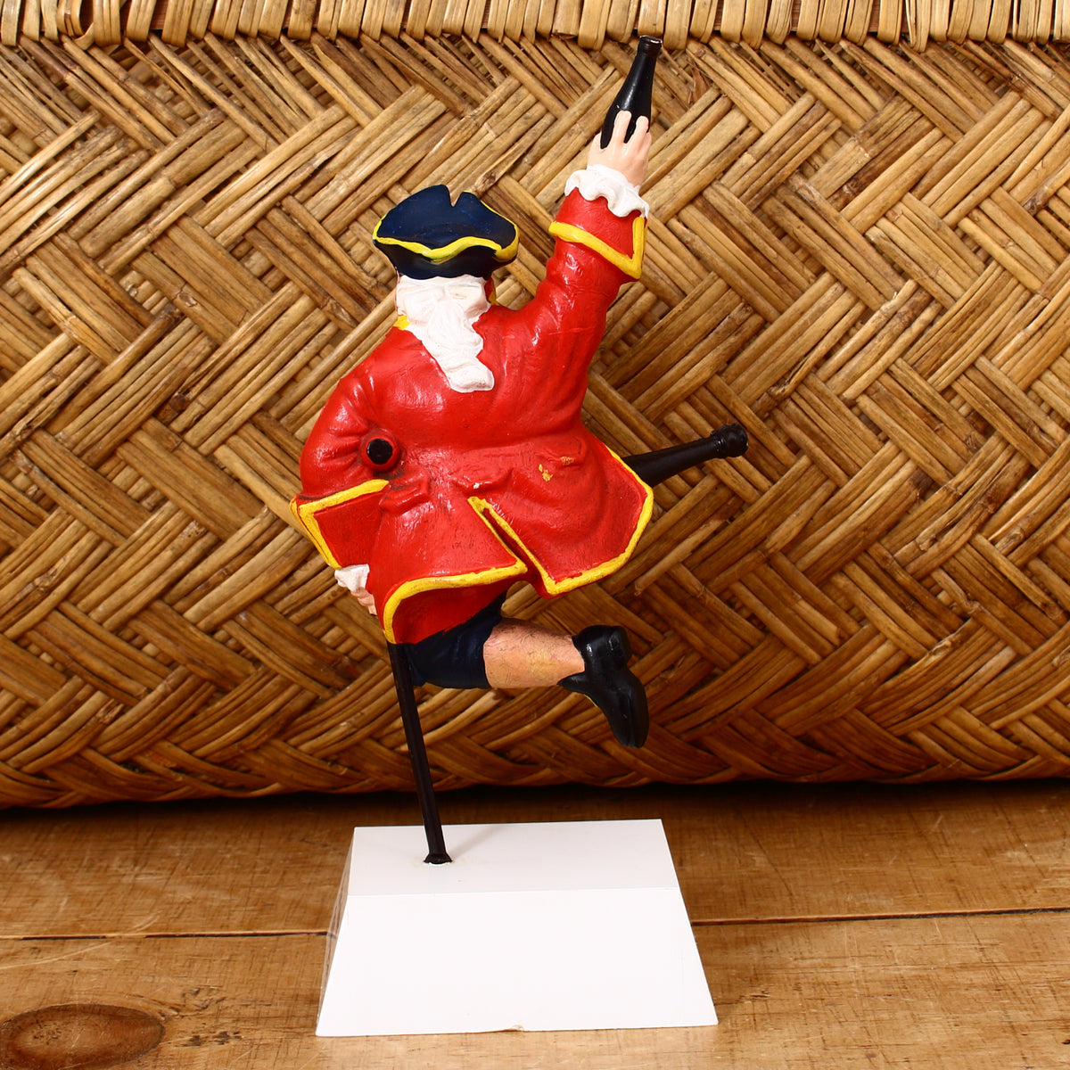 Advertising, Breweriana - a Trumans 'rubberoid' type point of sale advertising figure, depicting a jumping pirate or sailor with a peg leg holding a bottle, 18.6cm high