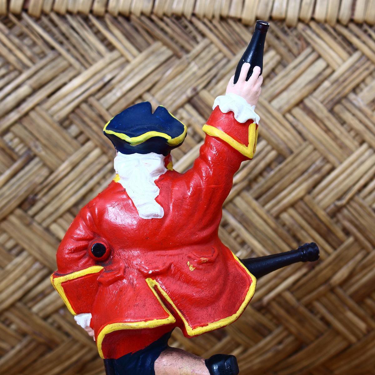 Advertising, Breweriana - a Trumans 'rubberoid' type point of sale advertising figure, depicting a jumping pirate or sailor with a peg leg holding a bottle, 18.6cm high