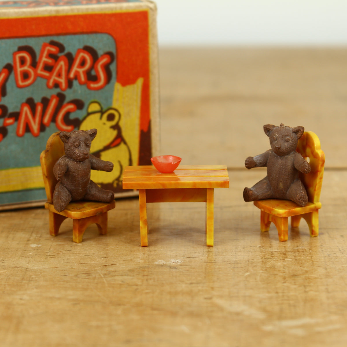 Toys & Juvenalia - a Fairylite Teddy Bears Pic-Nic toy set, boxed