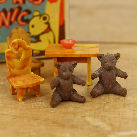 Toys & Juvenalia - a Fairylite Teddy Bears Pic-Nic toy set, boxed