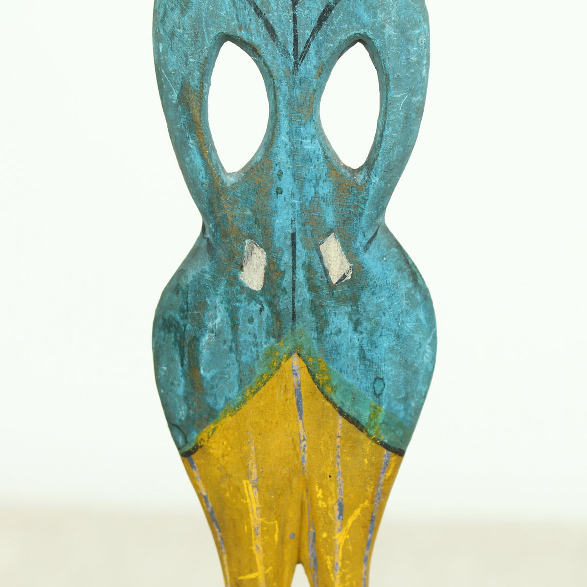 Treen, Folk Art - a pair of early 20th century painted wooden figures, of a well dressed gentleman and lady