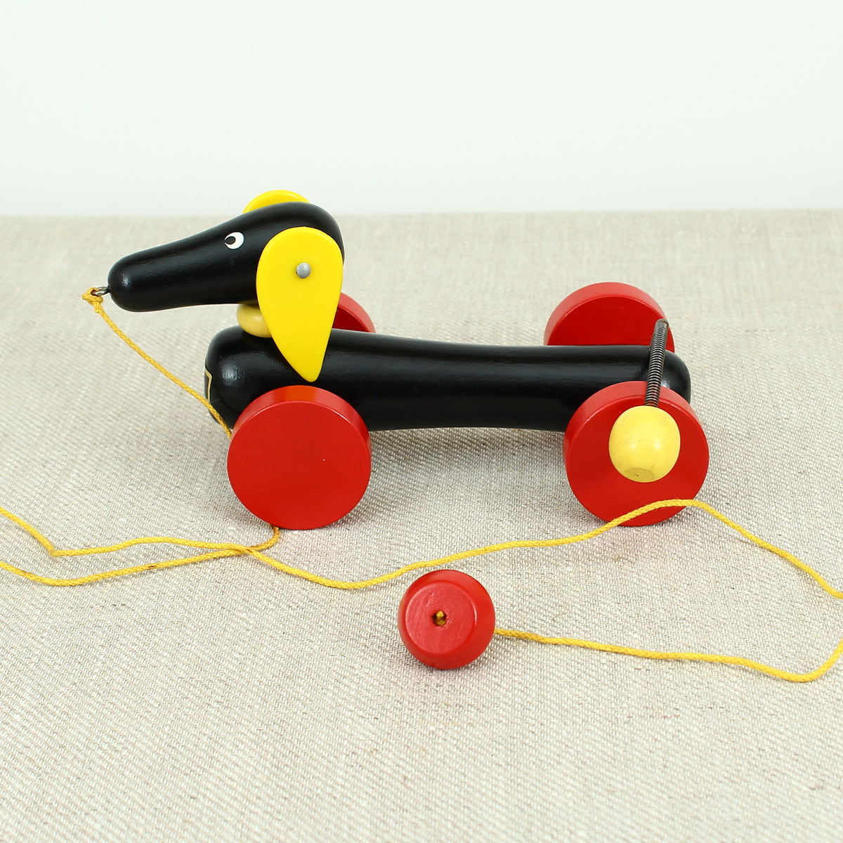 Toys & Juvenalia - a Brio (Sweden) novelty Dachsie (Dachsund/Sausage Dog) wooden pull-along toy, No.31120, boxed