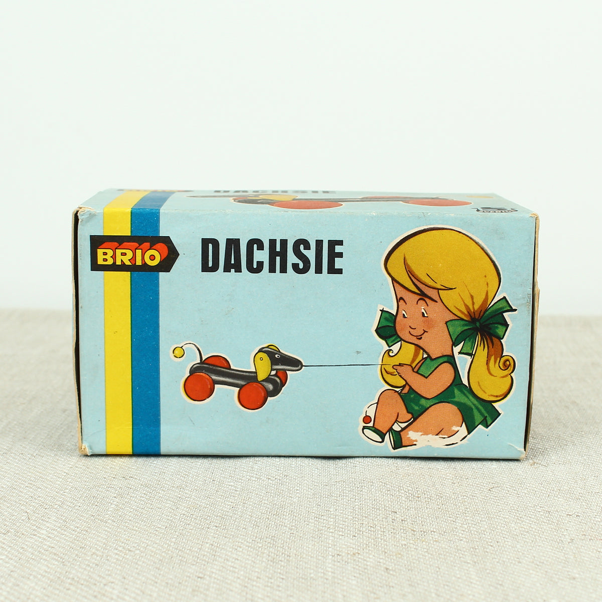 Toys & Juvenalia - a Brio (Sweden) novelty Dachsie (Dachsund/Sausage Dog) wooden pull-along toy, No.31120, boxed