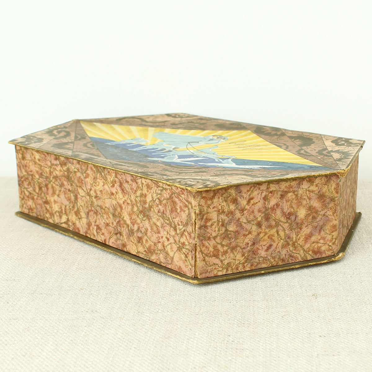 Advertising, Confectionery Interest - an early to mid 20th century French shaped hexagonal pictorial cardboard box, from Chocolat Lafont