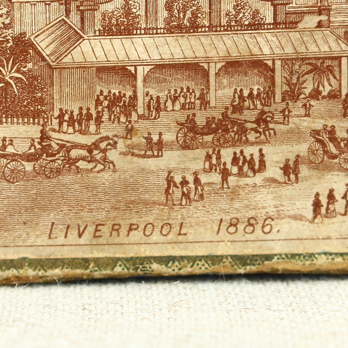 Antique Packaging & British History - a Victorian square shaped pictorial souvenir cardboard box