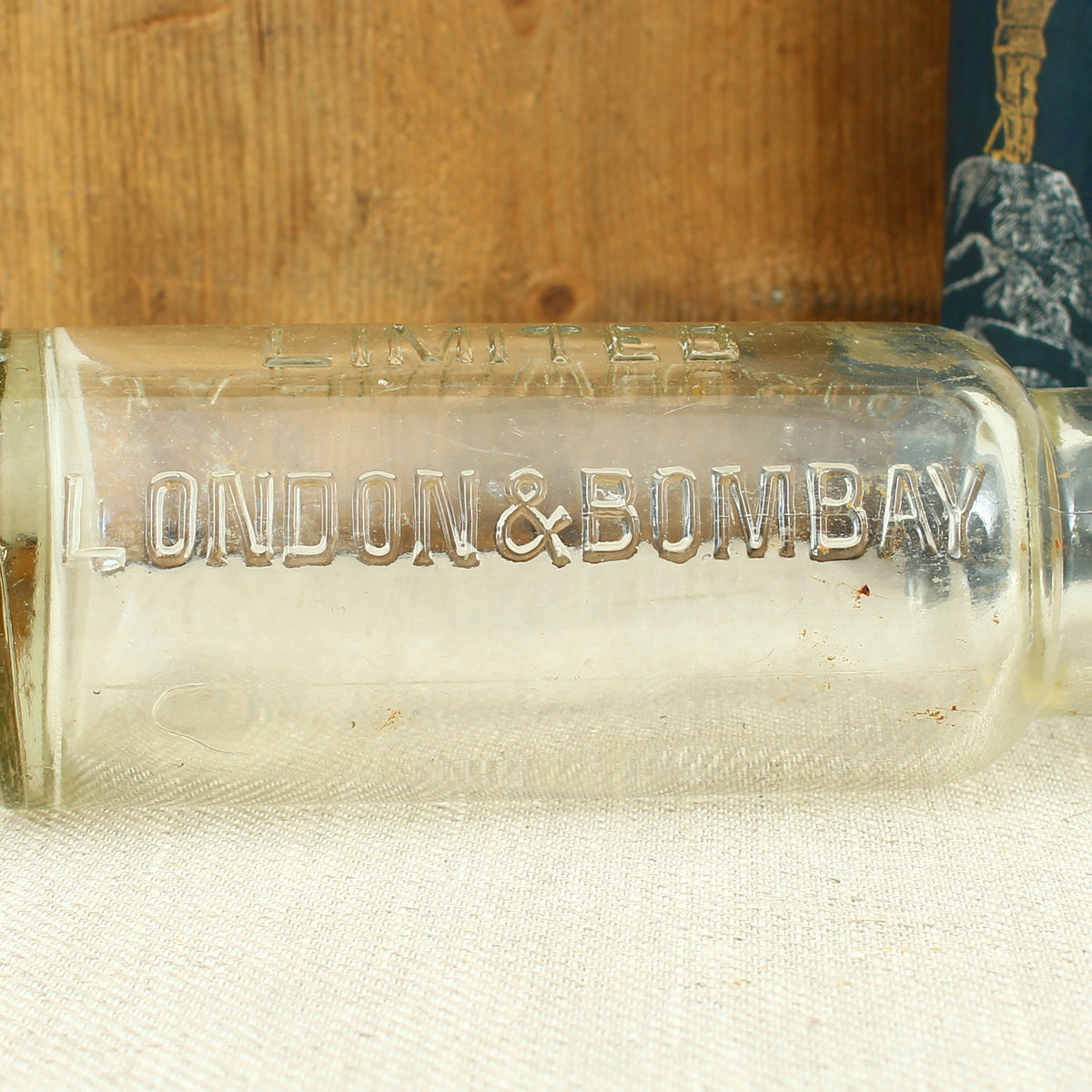 Advertising & Kitchenalia - a late 19th century or early 20th century clear glass condiment or sauce bottle, J.A.Sharwood & Co Limited, London & Bombay