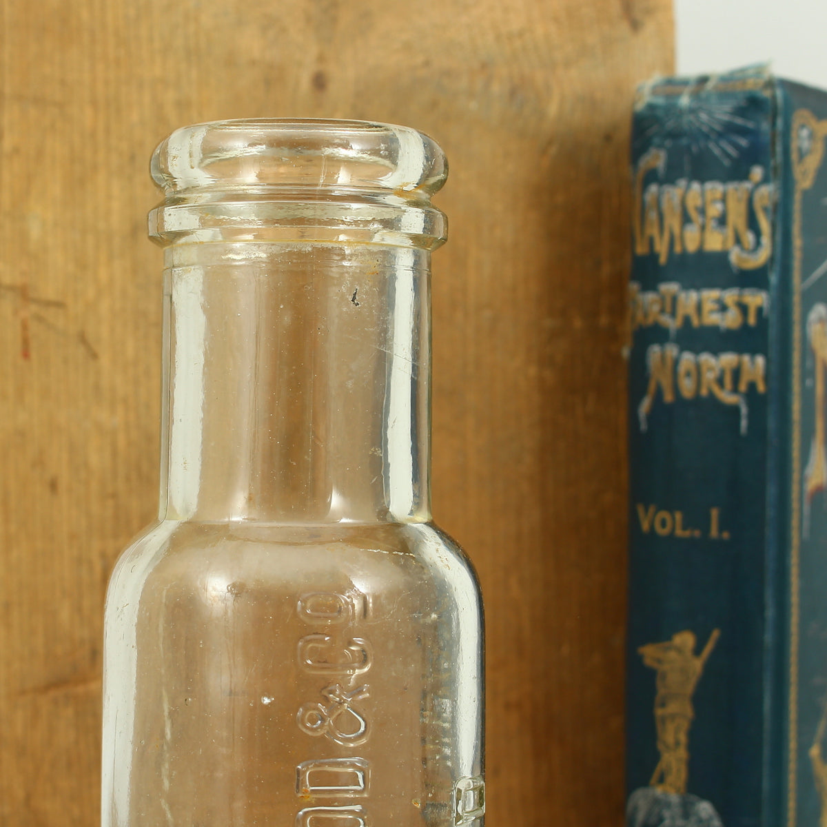 Advertising & Kitchenalia - a late 19th century or early 20th century clear glass condiment or sauce bottle, J.A.Sharwood & Co Limited, London & Bombay