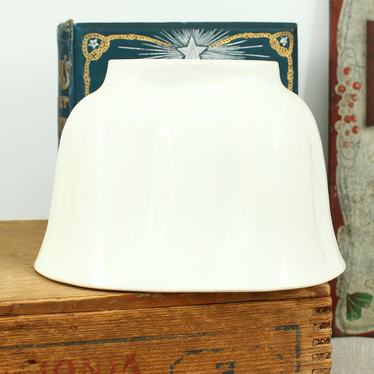 Kitchenalia - a late 19th century Copeland white ironstone jelly mould or savory fish mould