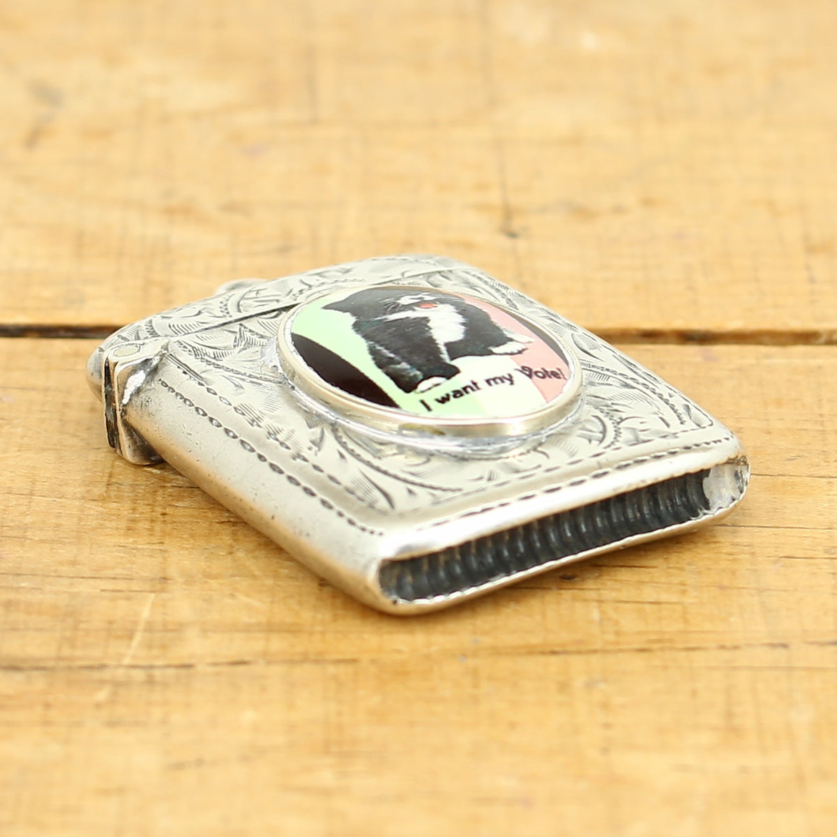 Social History, Suffragette Interest - an Edwardian silver rounded rectangular vesta case