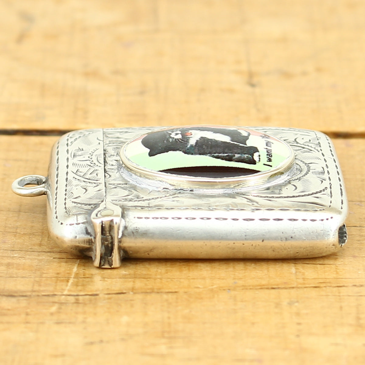 Social History, Suffragette Interest - an Edwardian silver rounded rectangular vesta case
