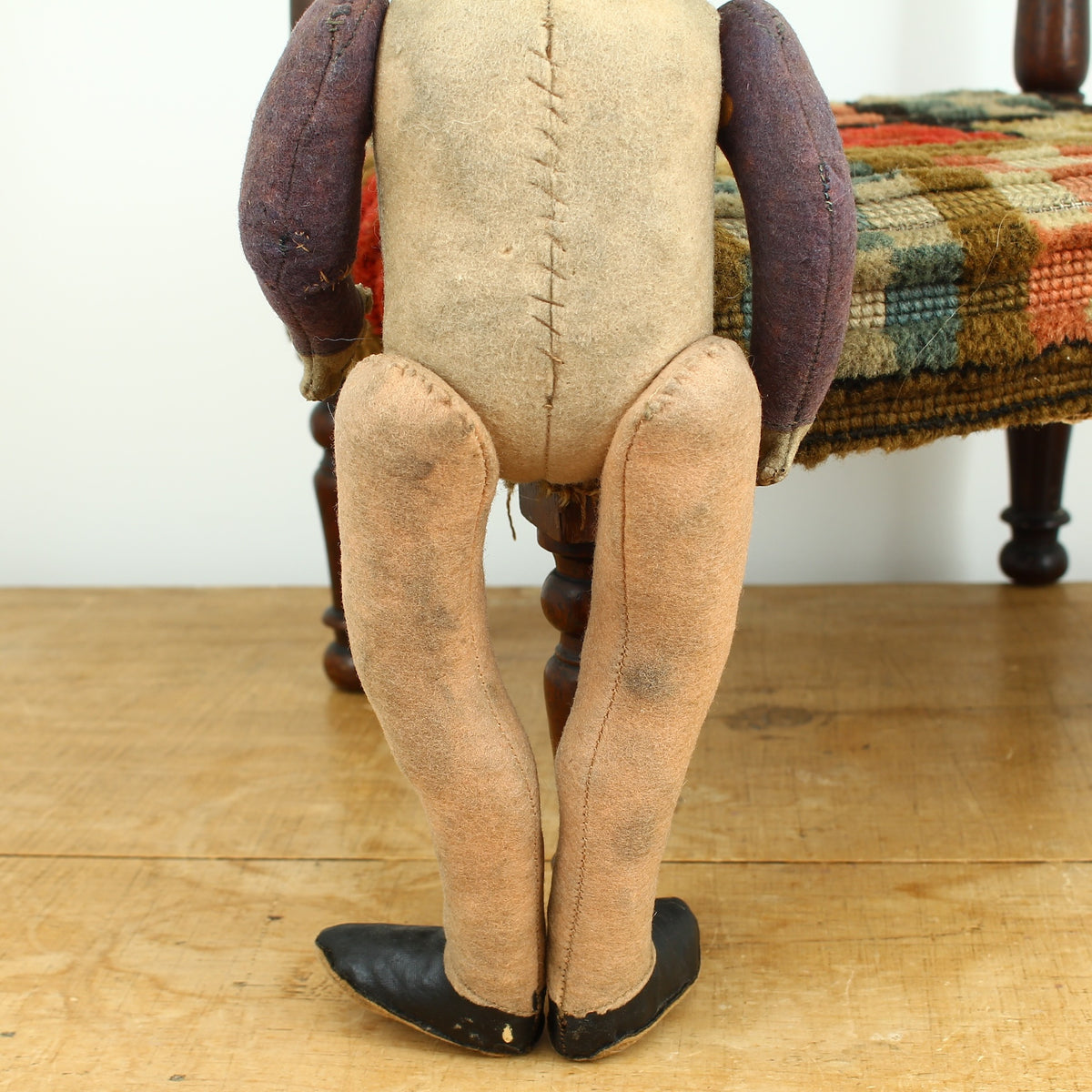 Toys & Juvenalia - an early 20th century straw-filled felt and mohair sailor doll, in the Steiff style