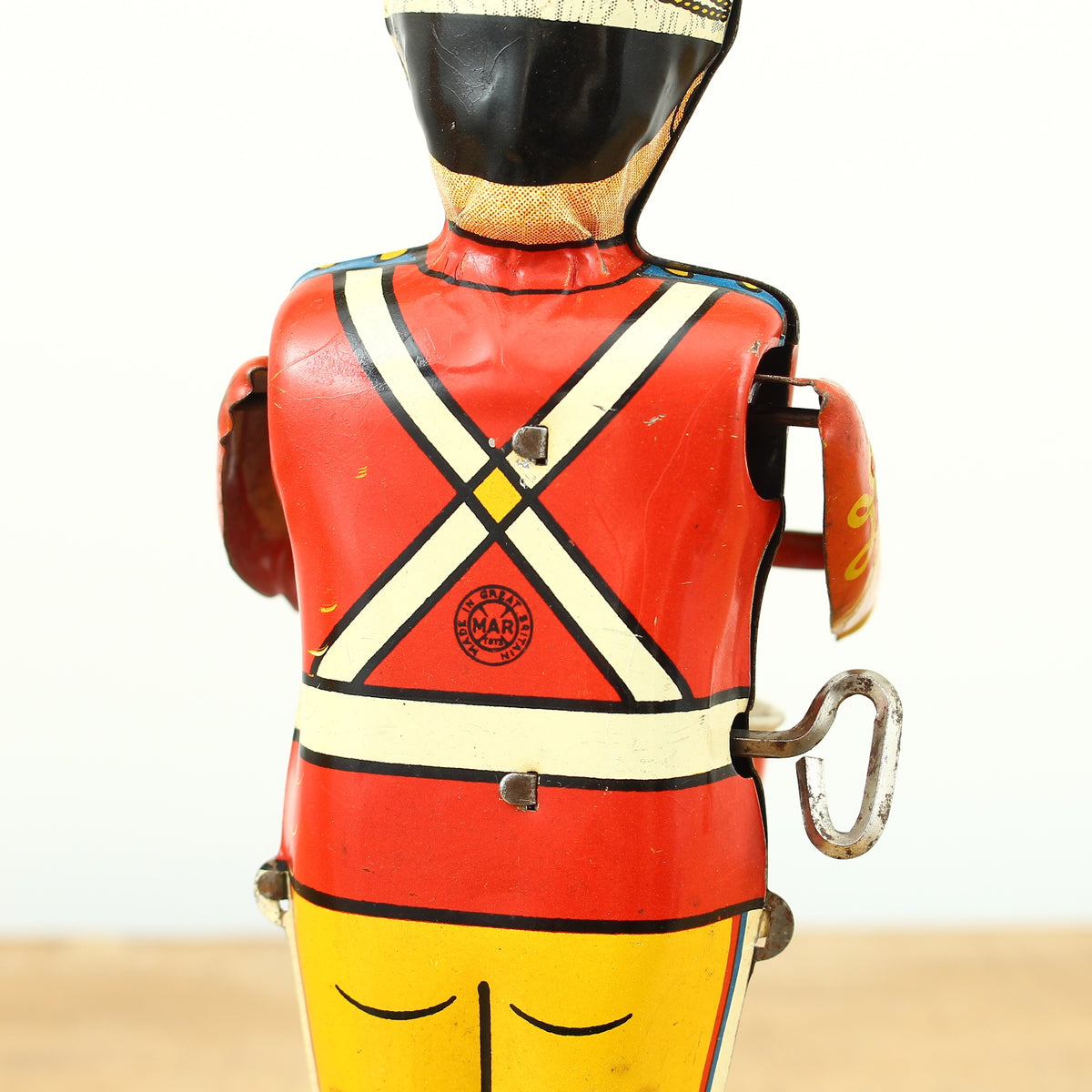 Toys & Juvenalia - a 1940's Louis Marx & Co. Ltd., Swansea, tinplate and clockwork mechanical drummer boy toy, boxed