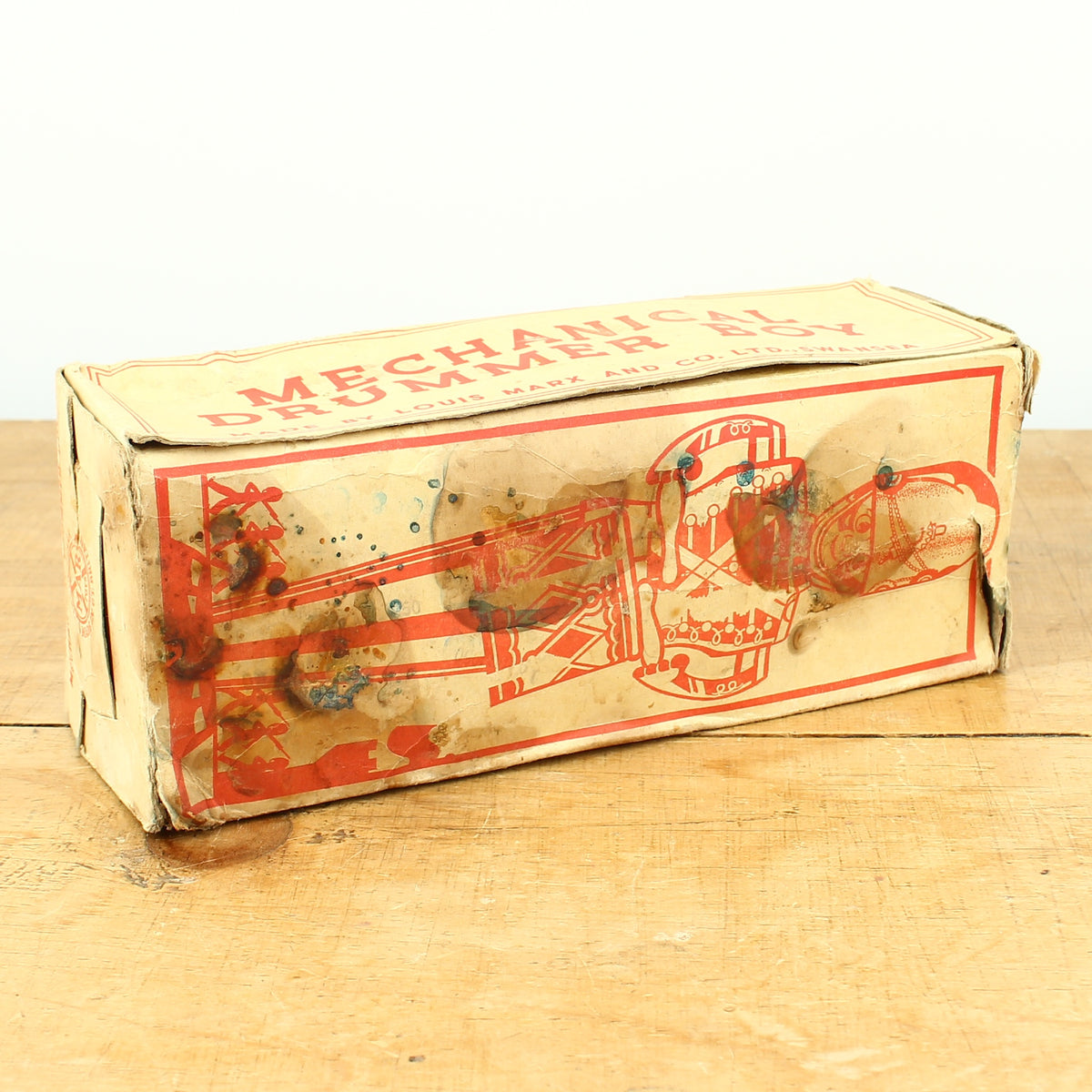 Toys & Juvenalia - a 1940's Louis Marx & Co. Ltd., Swansea, tinplate and clockwork mechanical drummer boy toy, boxed