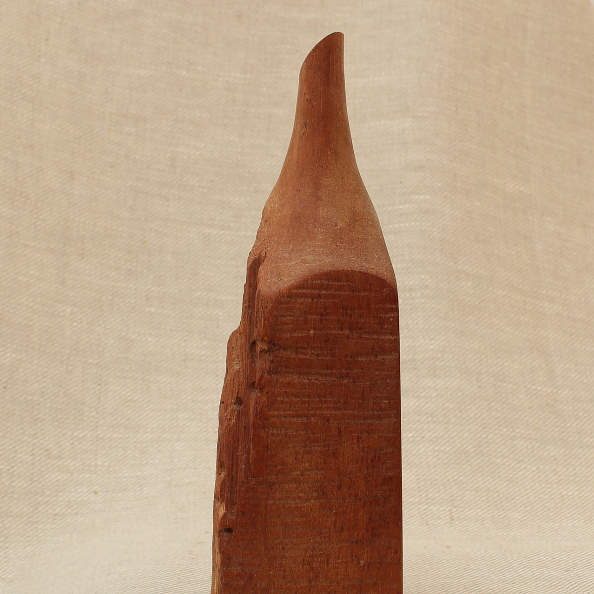 Treen - after Doug Ayers, a sculptural hardwood broad vase, abstract form