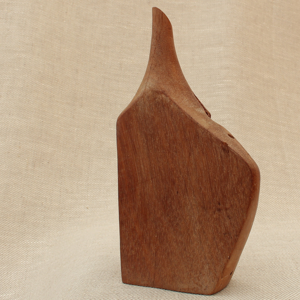 Treen - after Doug Ayers, a sculptural hardwood broad vase, abstract form