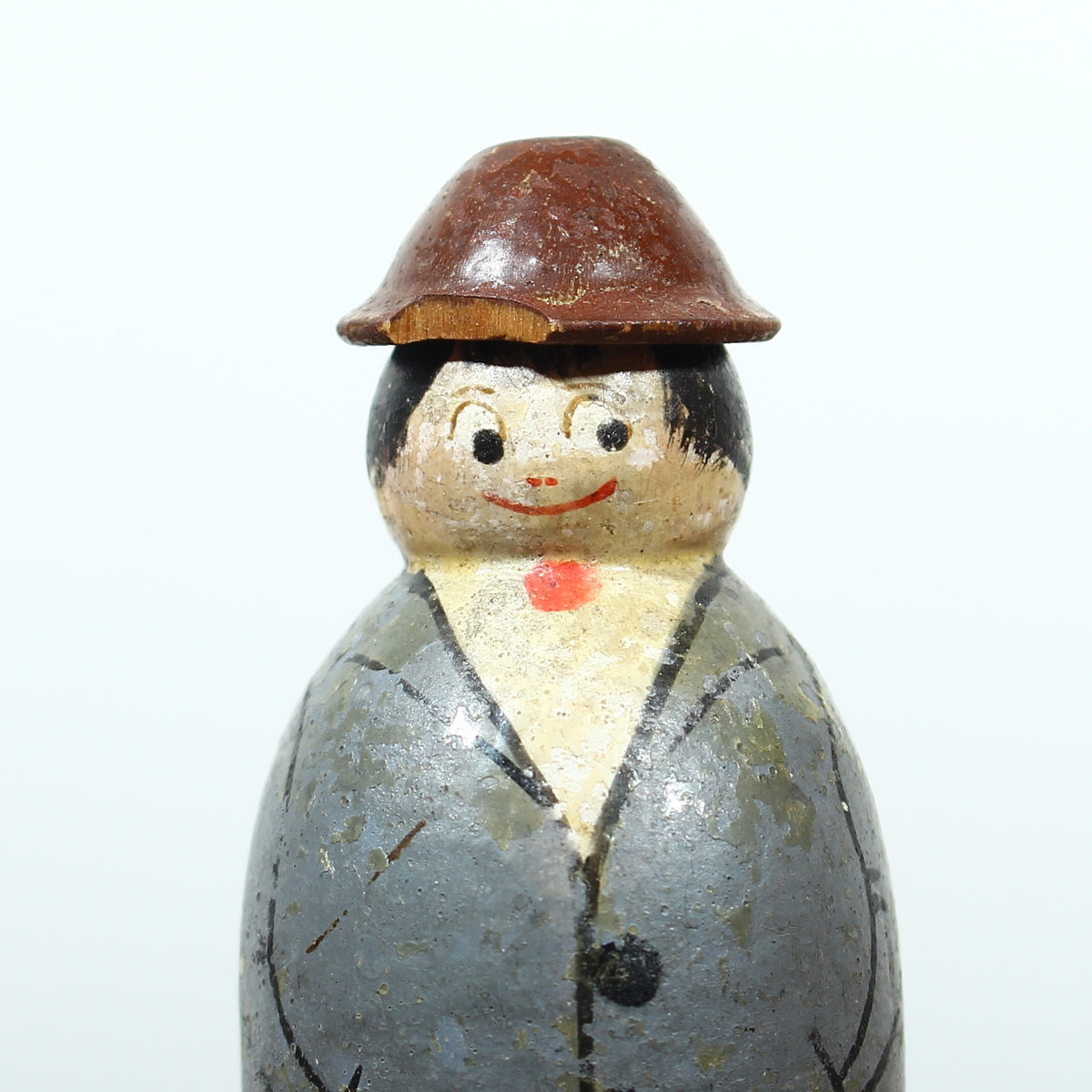 Treen, Sewing Requisite - an early 20th century novelty figural wooden needle case or needle holder