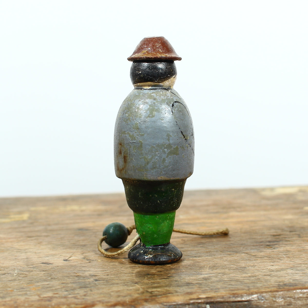 Treen, Sewing Requisite - an early 20th century novelty figural wooden needle case or needle holder