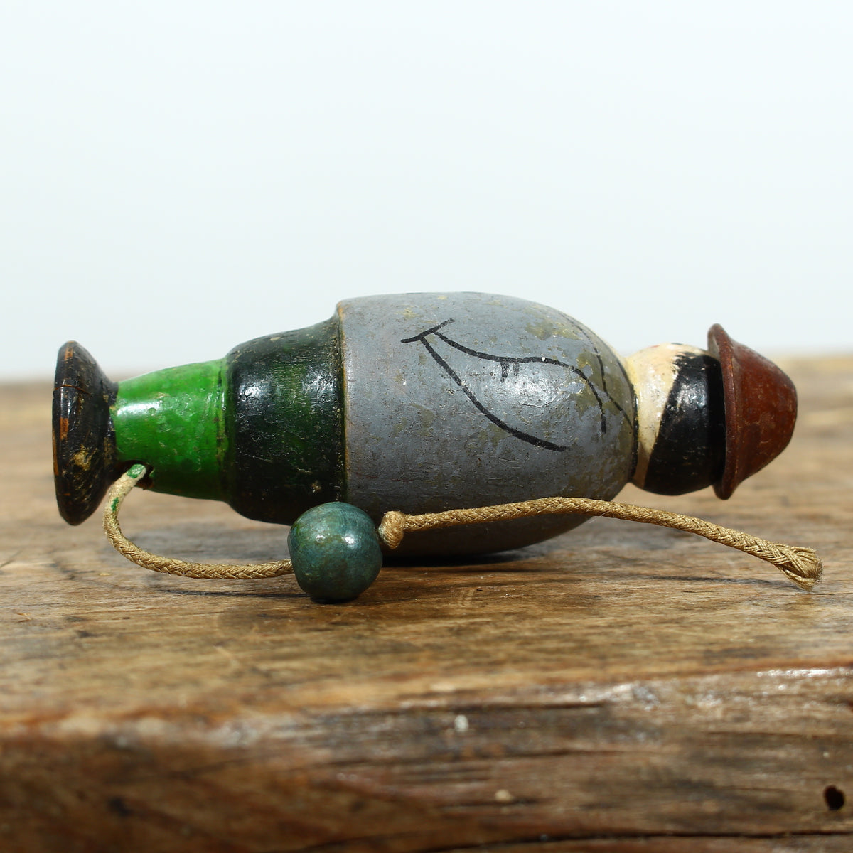 Treen, Sewing Requisite - an early 20th century novelty figural wooden needle case or needle holder