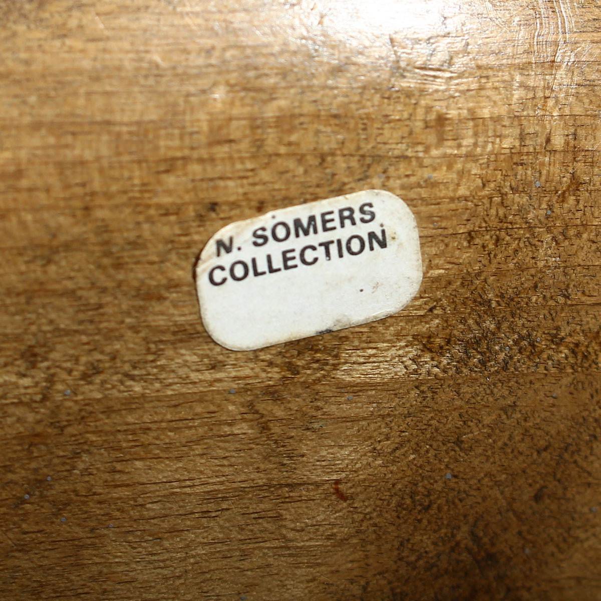 Treen - a pole lathe turned sycamore wood butter worker