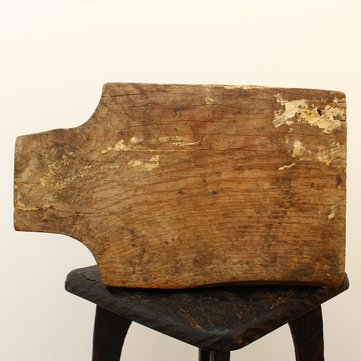 Treen, Kitchenalia - a primitively formed French wooden cheese press section