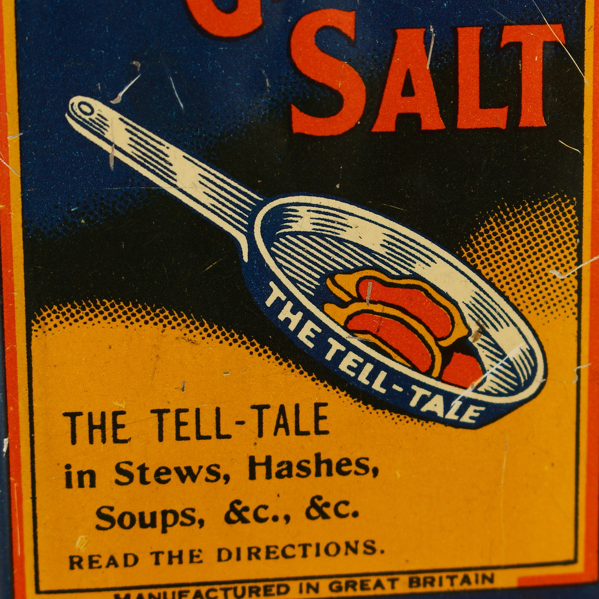 Advertising - a Burdall's Gravy Salt rounded rectangular shaped pictorial advertising tin
