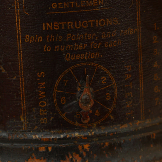 Treen, Mysticism, Palmistry and the Occult - an unusual circular black lacquered string box
