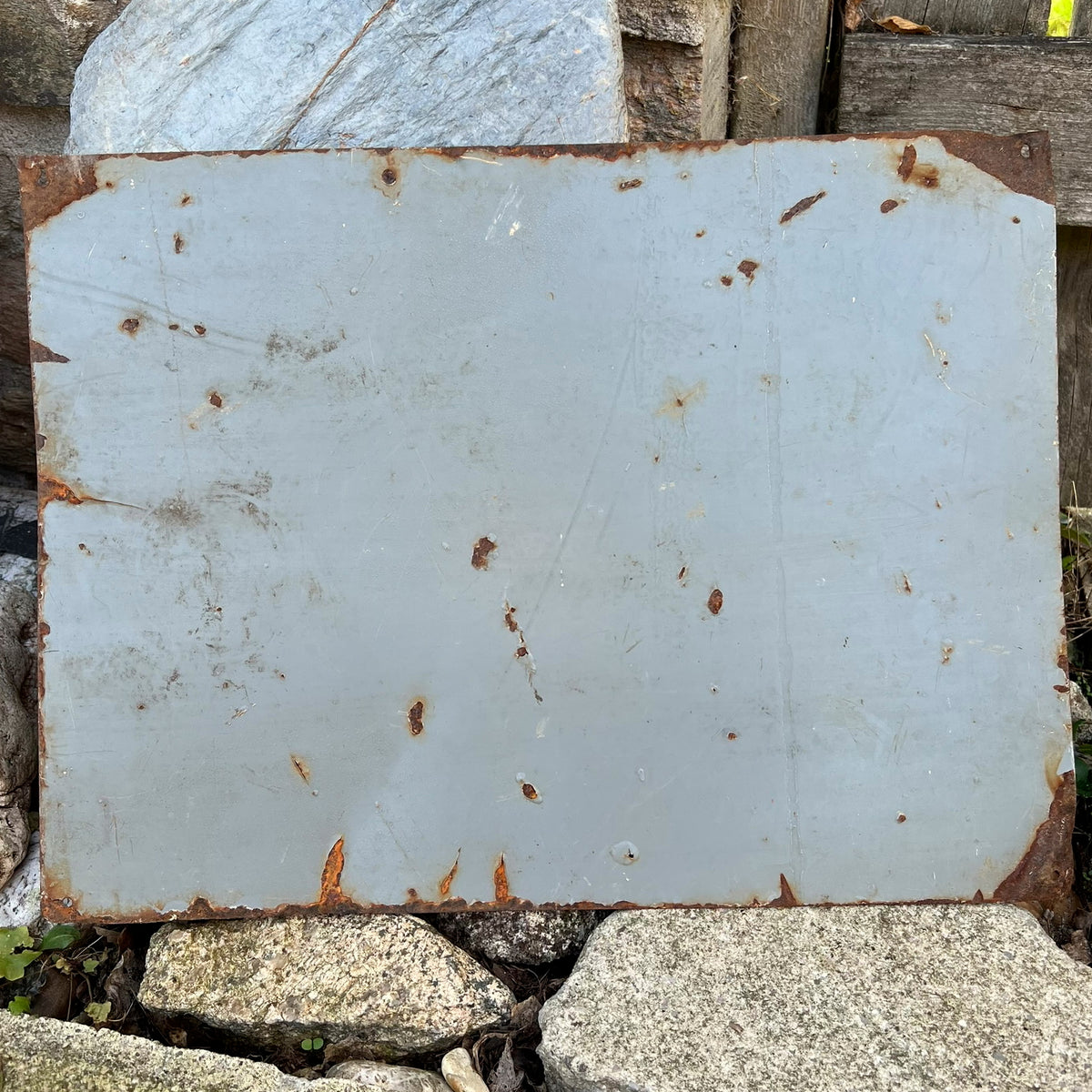 Advertising & Veterinary Interest - a vintage French rectangular lithographed metal advertising wall sign, Techni-Ferm (branded animal feed)