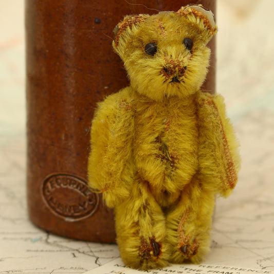 Toys & Juvenalia - a Schuco (Germany) miniature golden mohair jointed teddy bear, c.1930