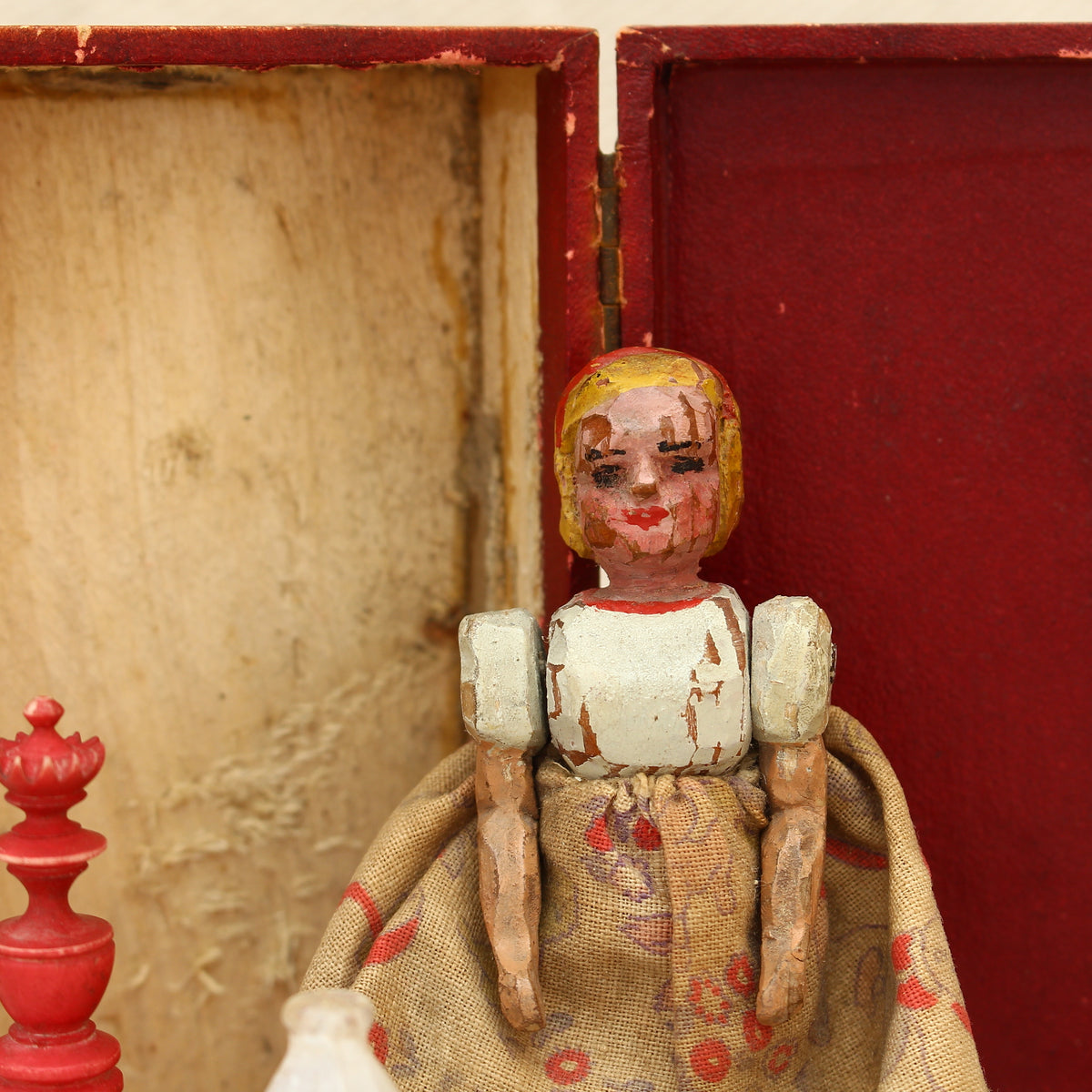 Inspired by the Charles Lutwidge Dodgson (Lewis Carroll) works of Alice's Adventures in Wonderland and Through the Looking-Glass - an Edwardian Folk Art doll based on the titular character Alice