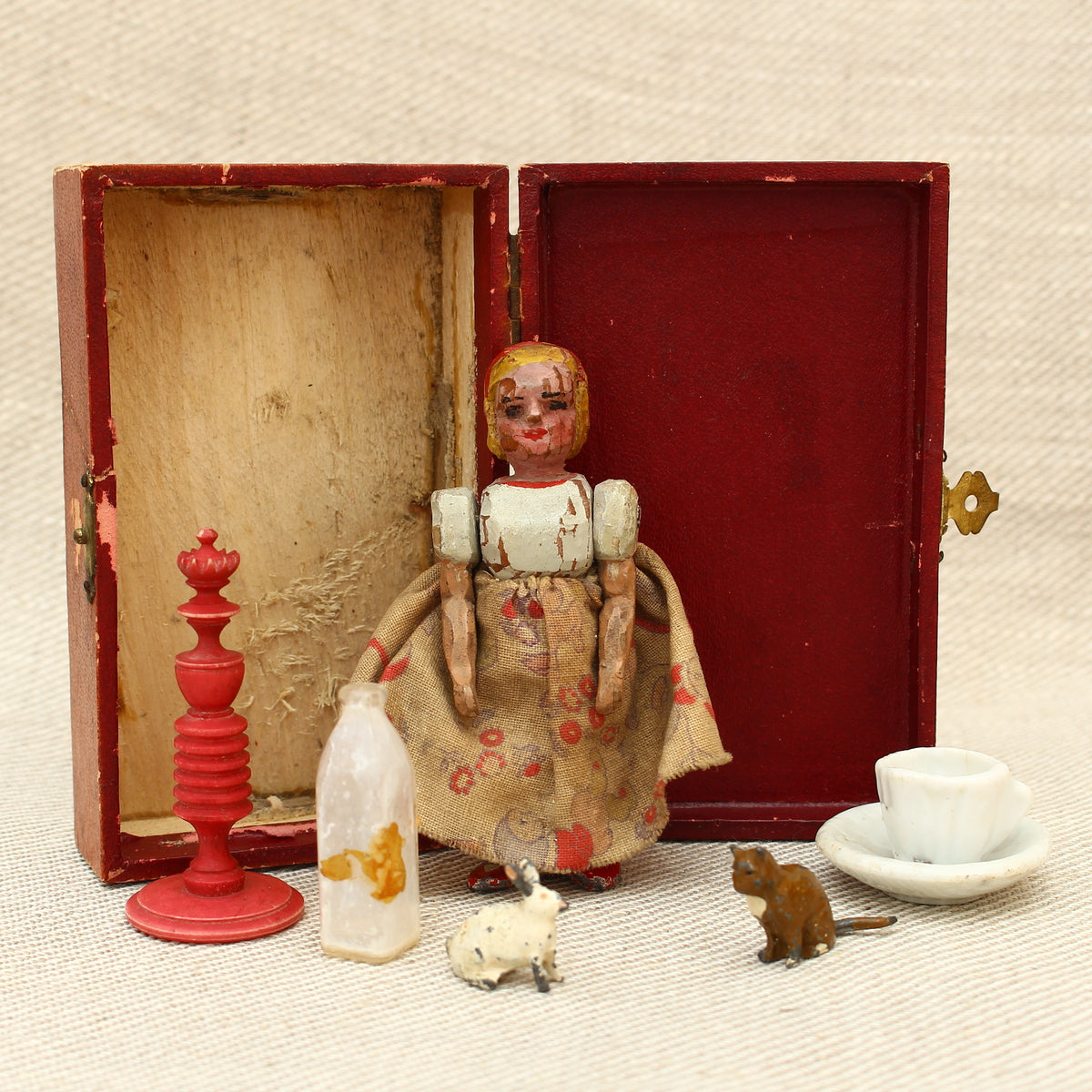Inspired by the Charles Lutwidge Dodgson (Lewis Carroll) works of Alice's Adventures in Wonderland and Through the Looking-Glass - an Edwardian Folk Art doll based on the titular character Alice