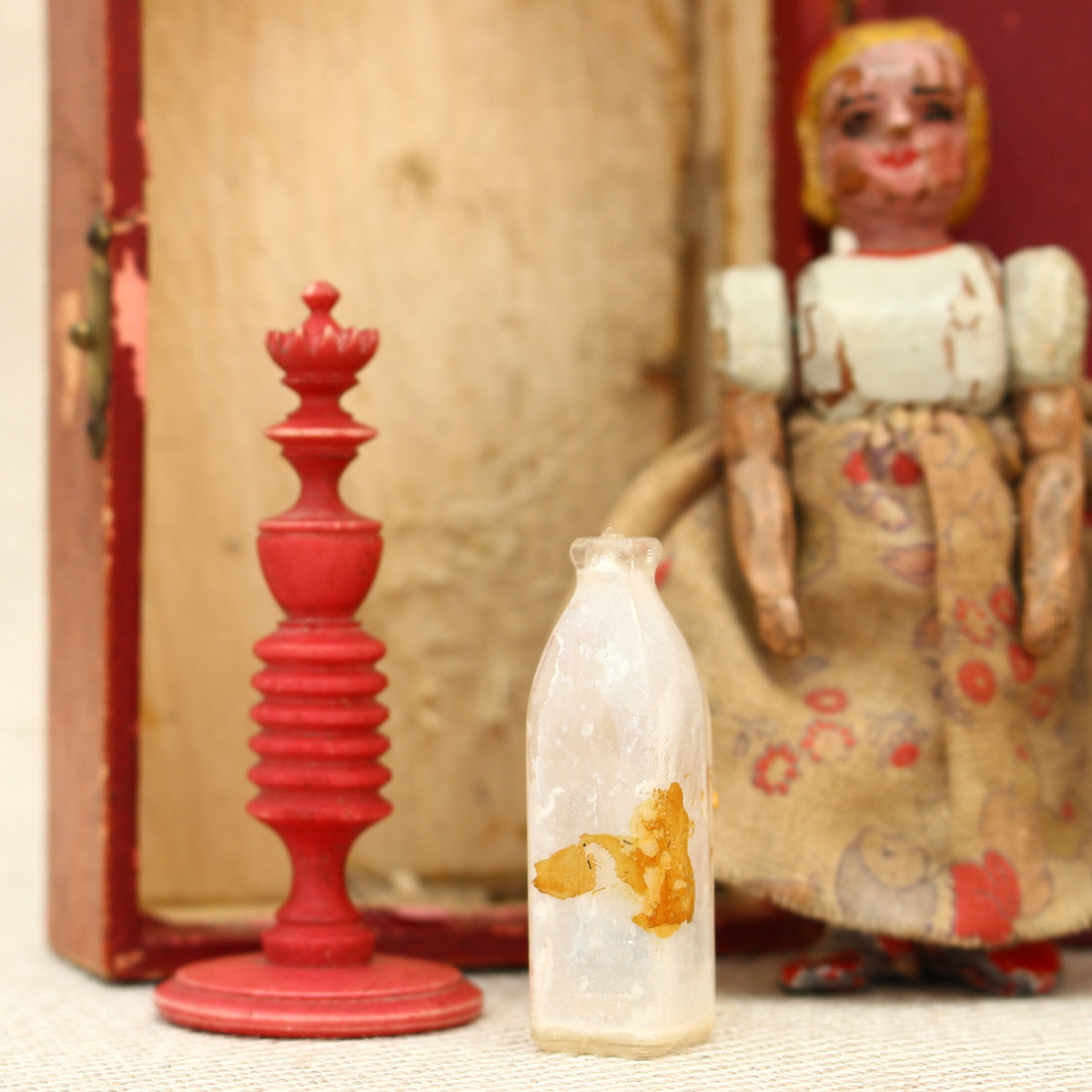Inspired by the Charles Lutwidge Dodgson (Lewis Carroll) works of Alice's Adventures in Wonderland and Through the Looking-Glass - an Edwardian Folk Art doll based on the titular character Alice