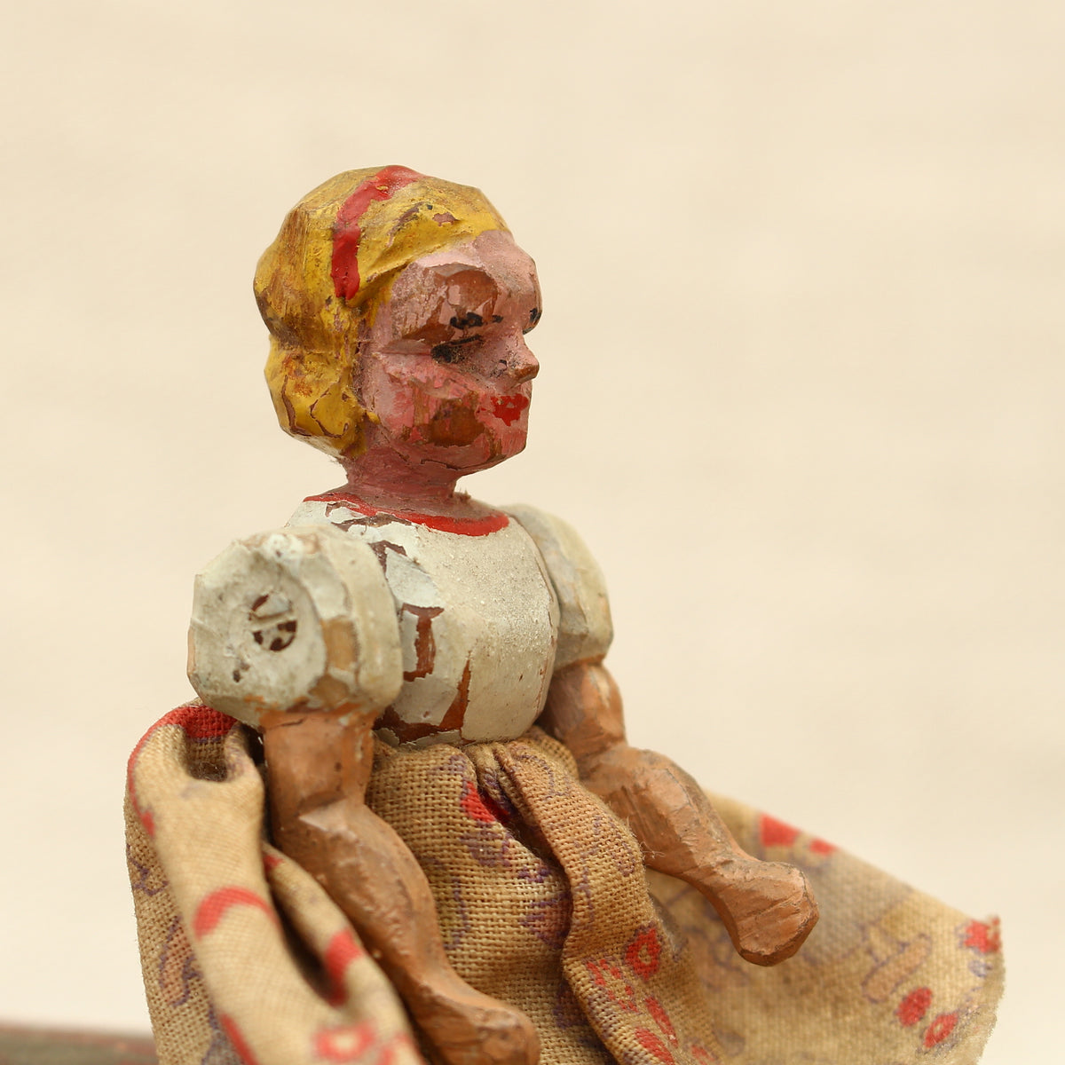 Inspired by the Charles Lutwidge Dodgson (Lewis Carroll) works of Alice's Adventures in Wonderland and Through the Looking-Glass - an Edwardian Folk Art doll based on the titular character Alice