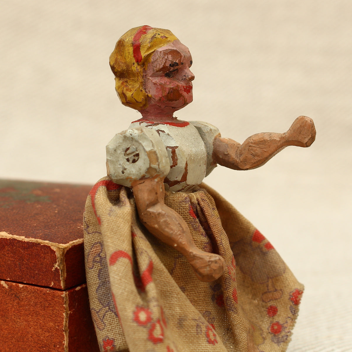 Inspired by the Charles Lutwidge Dodgson (Lewis Carroll) works of Alice's Adventures in Wonderland and Through the Looking-Glass - an Edwardian Folk Art doll based on the titular character Alice