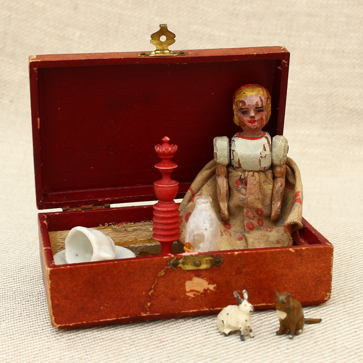Inspired by the Charles Lutwidge Dodgson (Lewis Carroll) works of Alice's Adventures in Wonderland and Through the Looking-Glass - an Edwardian Folk Art doll based on the titular character Alice